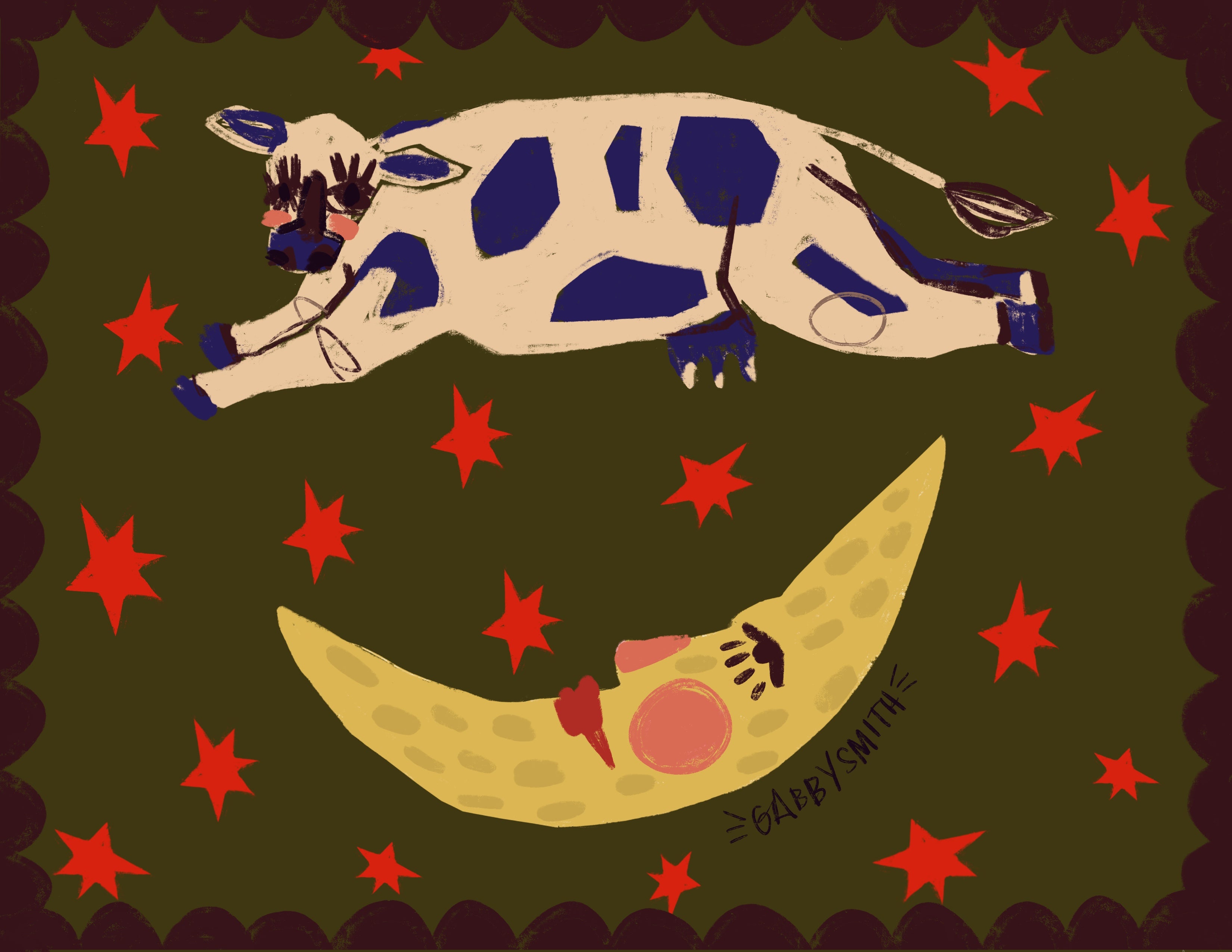 The Cow Jumped Over The Moon Print
