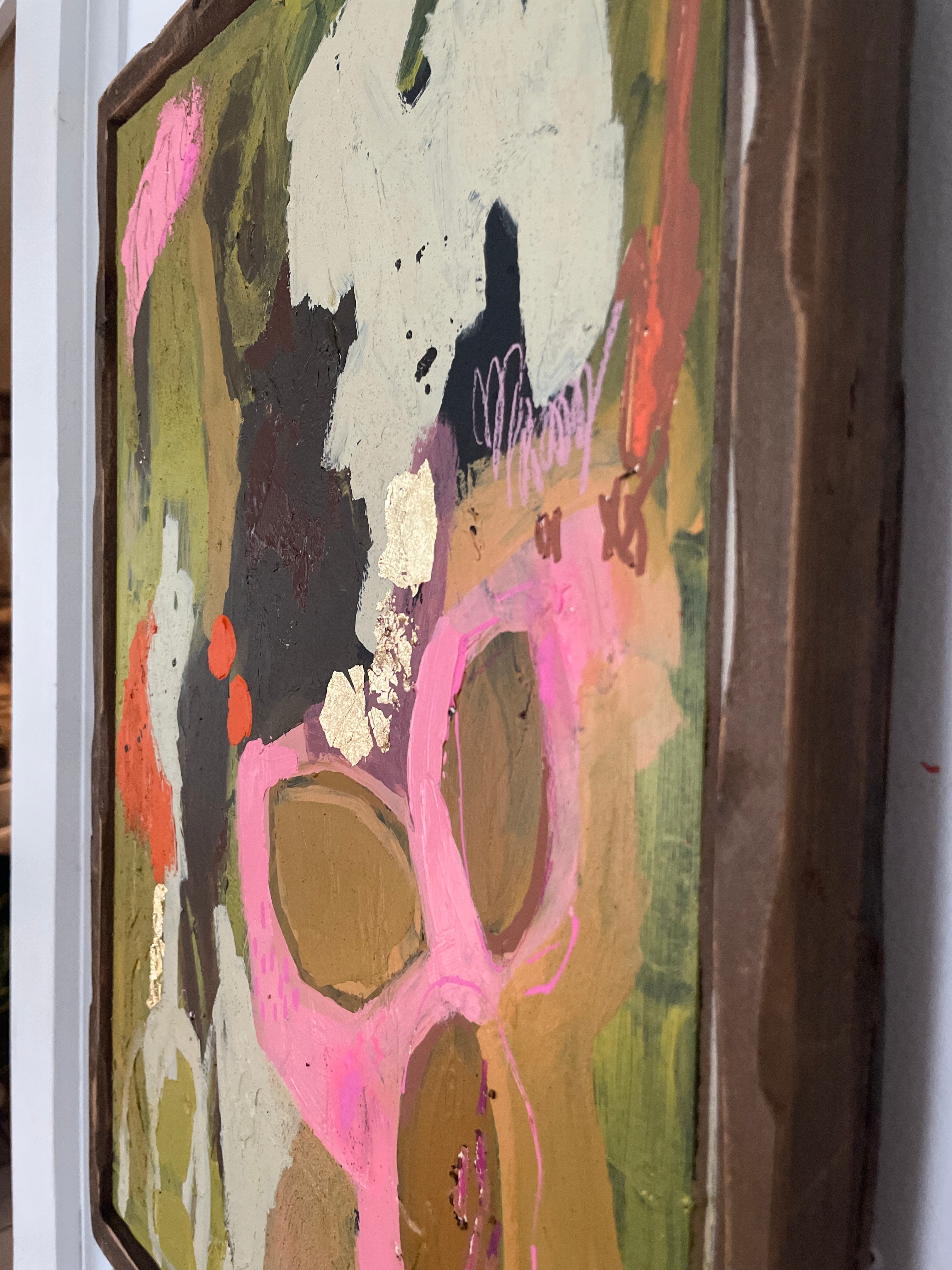 "Evergreen" Framed Abstract