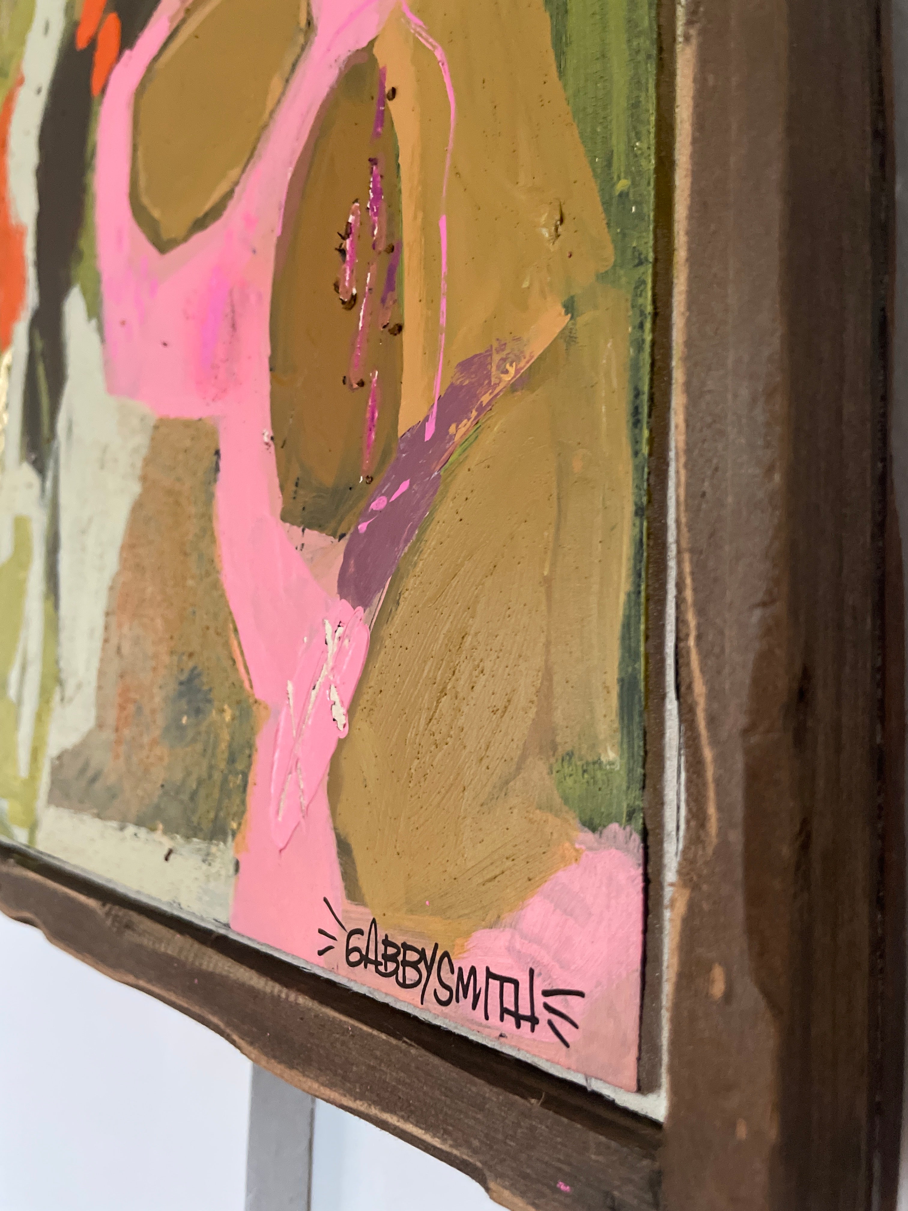 "Evergreen" Framed Abstract