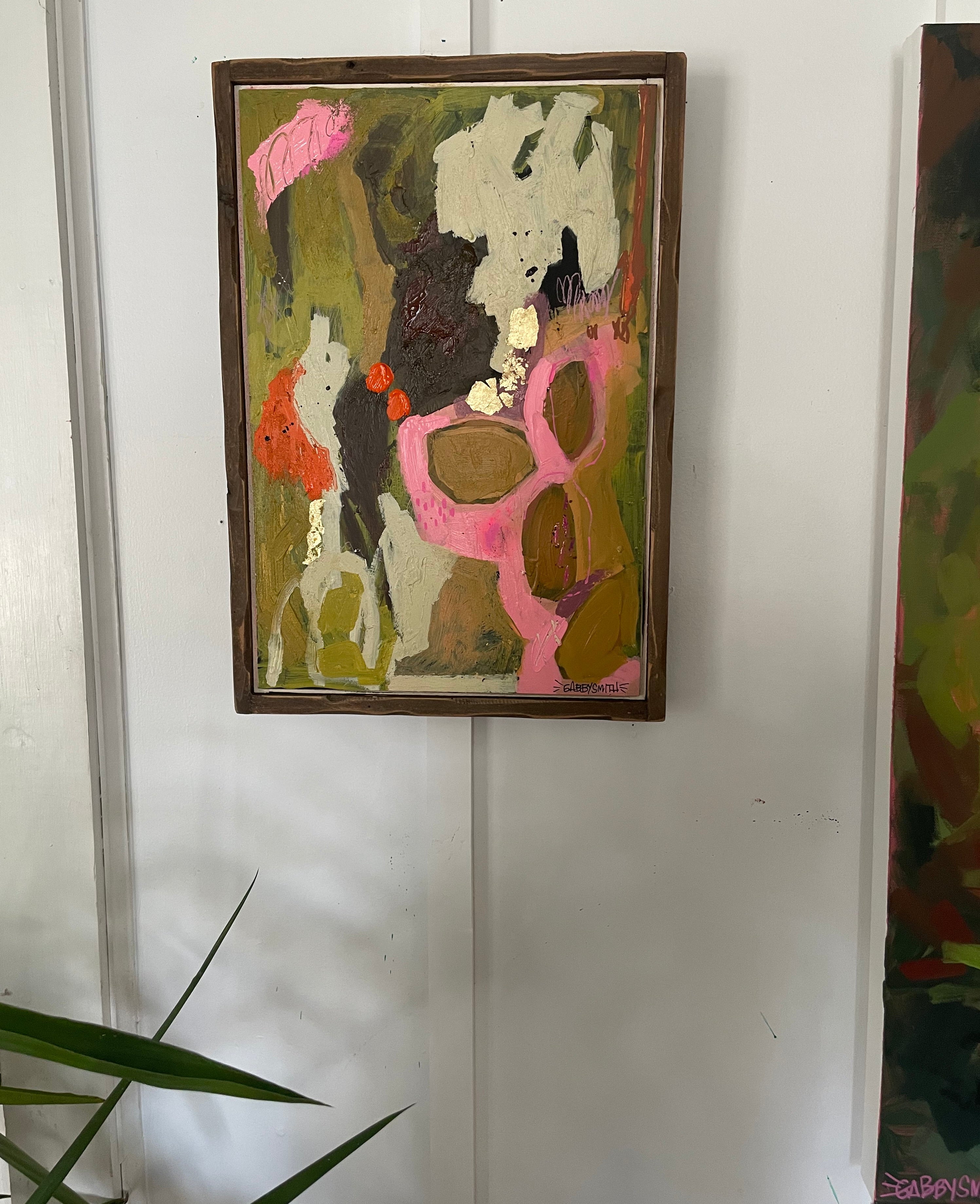 "Evergreen" Framed Abstract