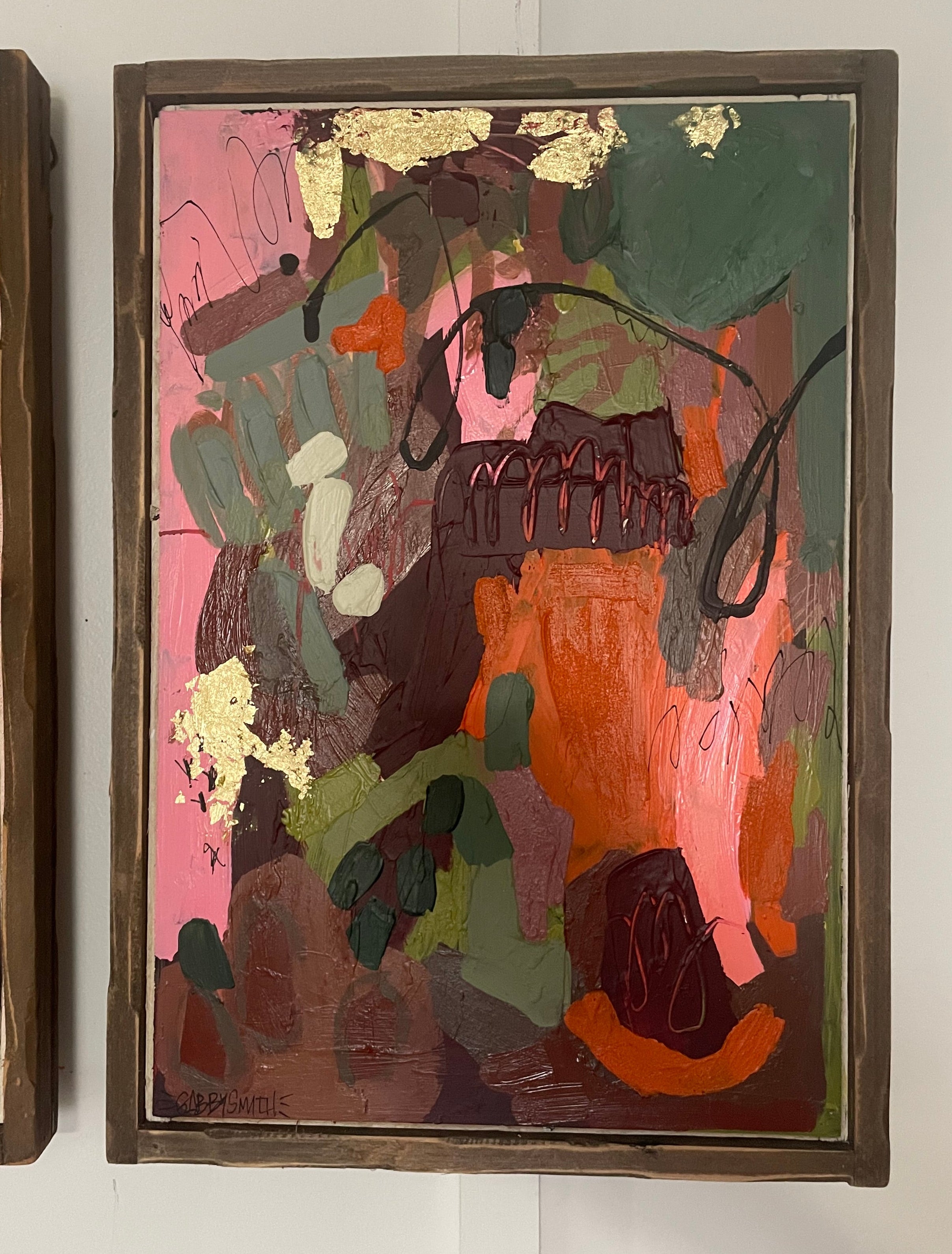 "Evergreen No. 2" Framed Abstract