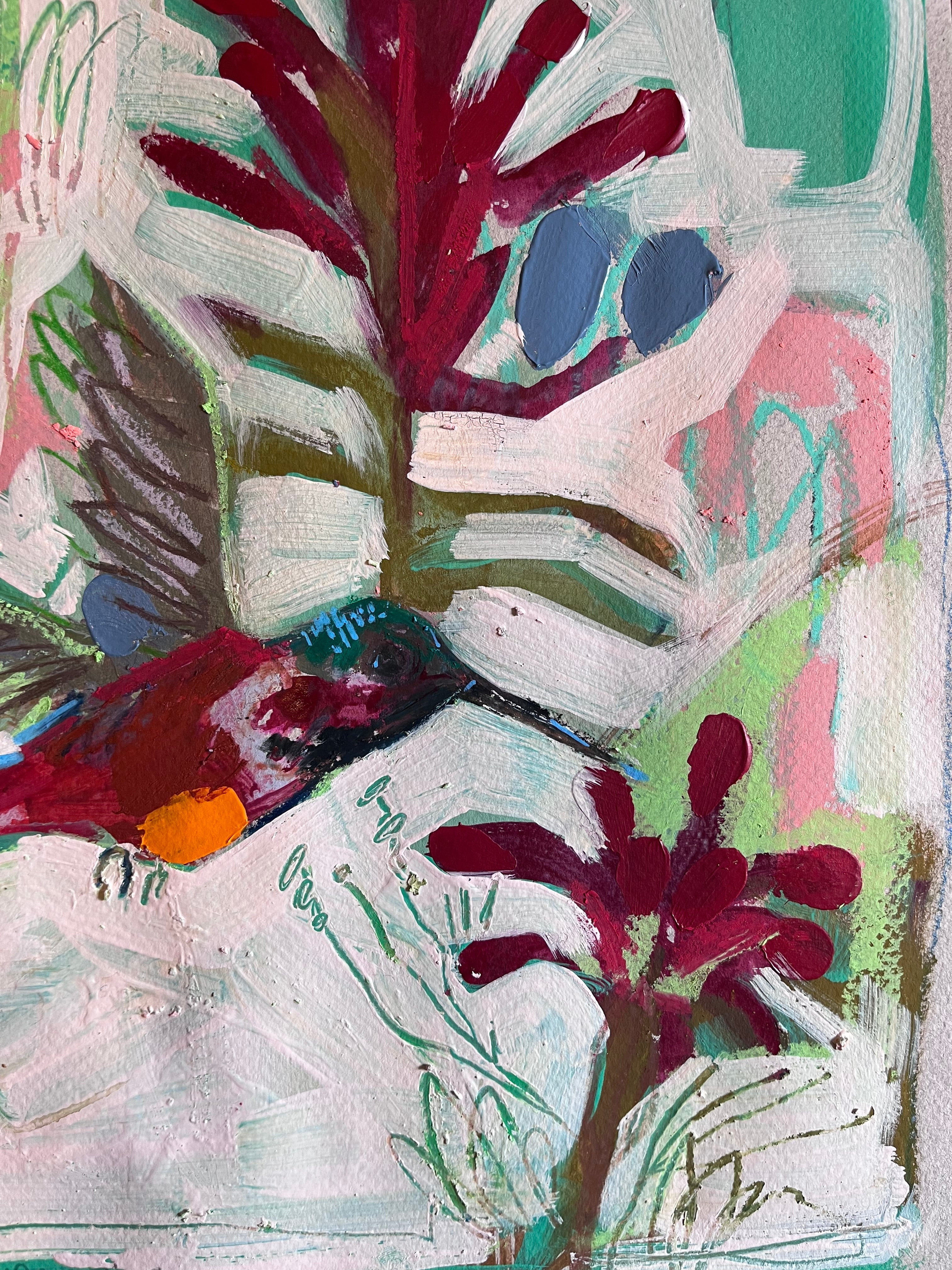 Hummingbird on paper- Unframed