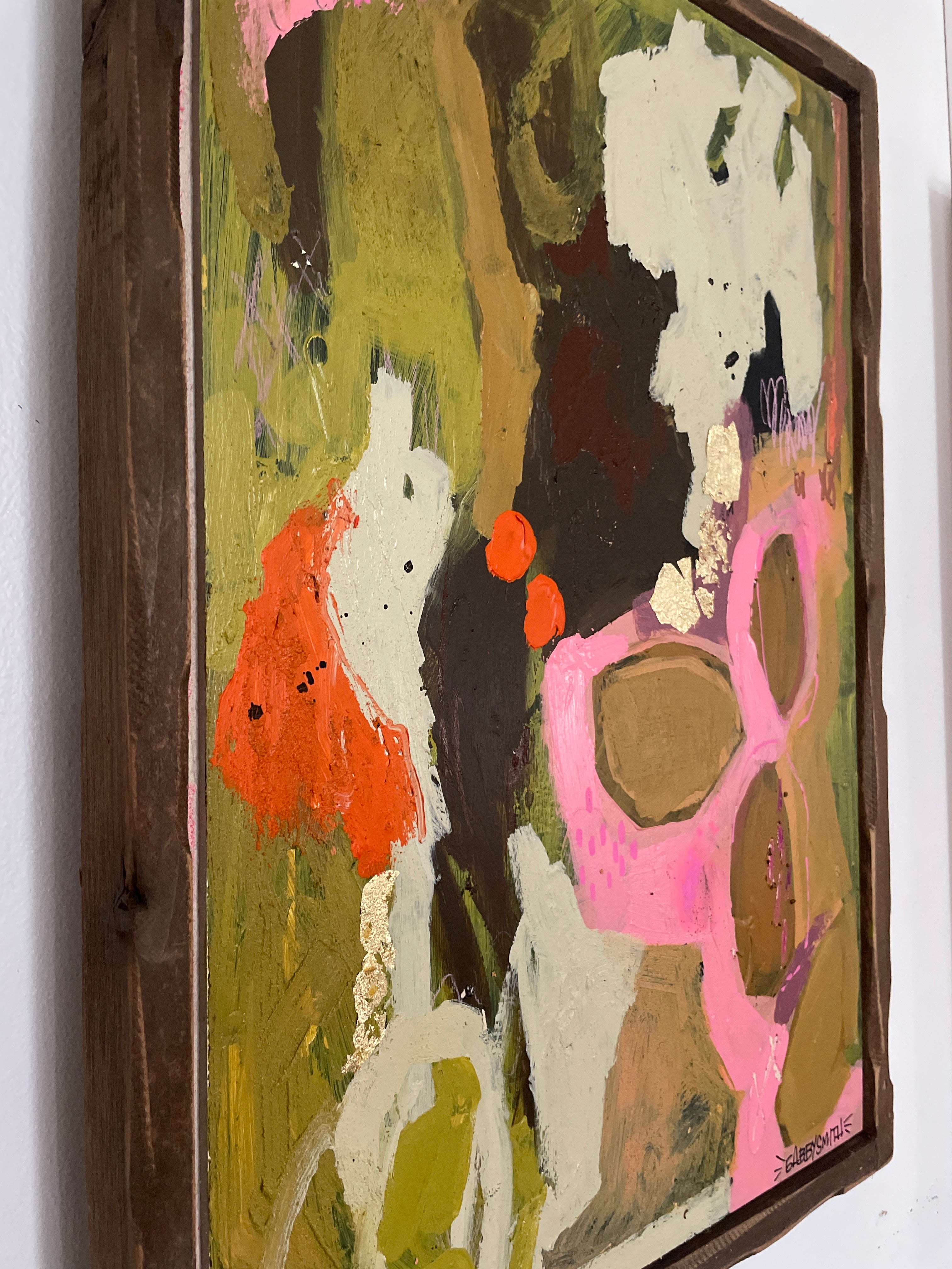 "Evergreen" Framed Abstract