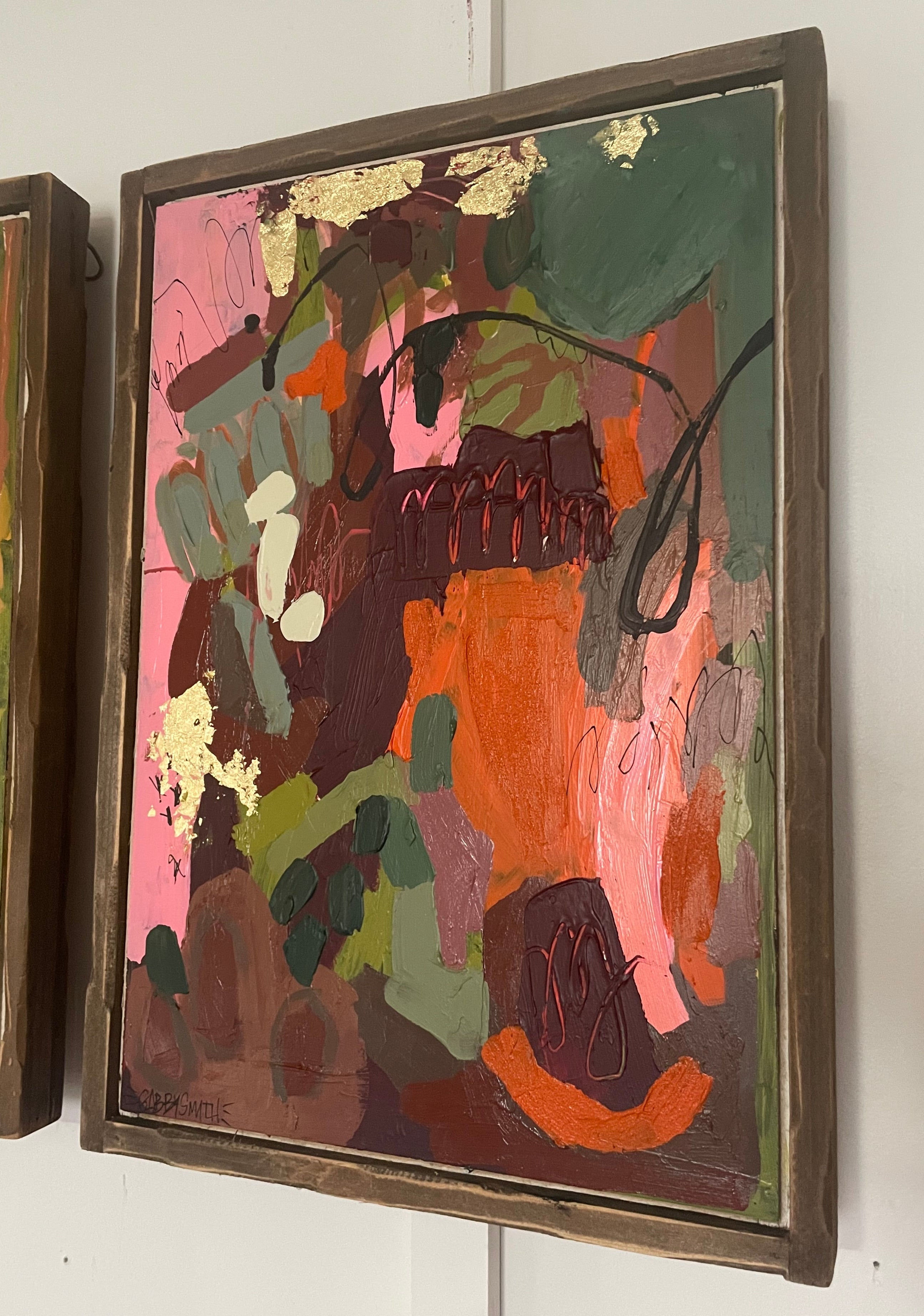 "Evergreen No. 2" Framed Abstract