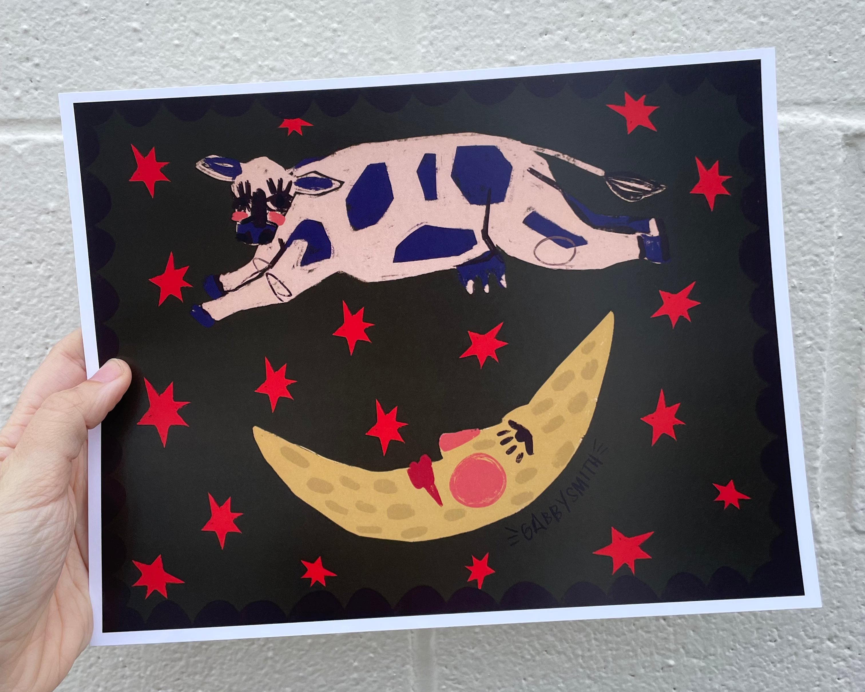 The Cow Jumped Over The Moon Print